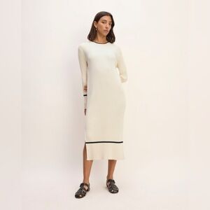 NWOT Everlane The Cotton Wide Rib Midi Dress